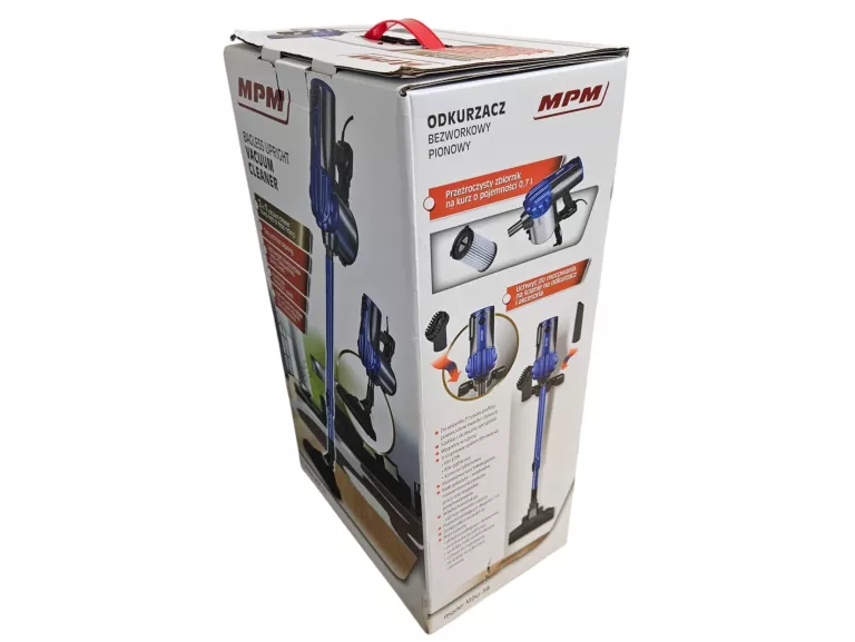 ODKURZACZ PIONOWY BEZWORKOWY MPM MOD-34 | 2W1 | 600W PRZEWODOWY