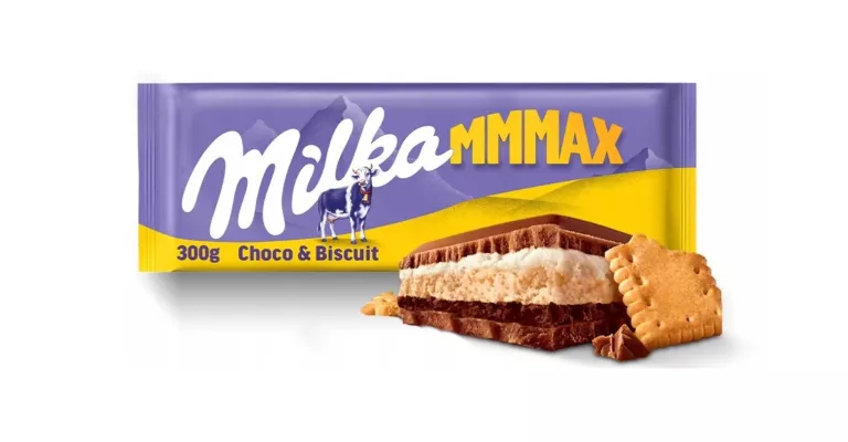CZEKOLADA MILKA DUŻA MLECZNA MMMAX CHOCO & BISCUIT Z HERBATNIKAMI 300 G