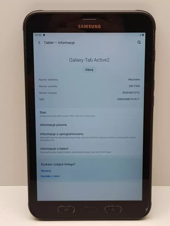 TABLET SAMSUNG GALAXY TAB ACTIVE2 SM-T395 ACTIVE 2 + RYSIK + ETUI