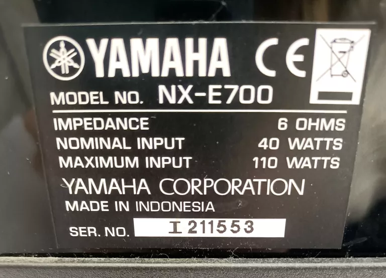 WIEŻA YAMAHA RDX-E700 Z GŁOŚNIKAMI