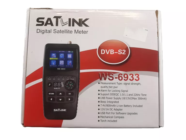 MIERNIK SYGNAŁU SATELITARNEGO SATLINK WS-6933 TV SAT DVB-S2