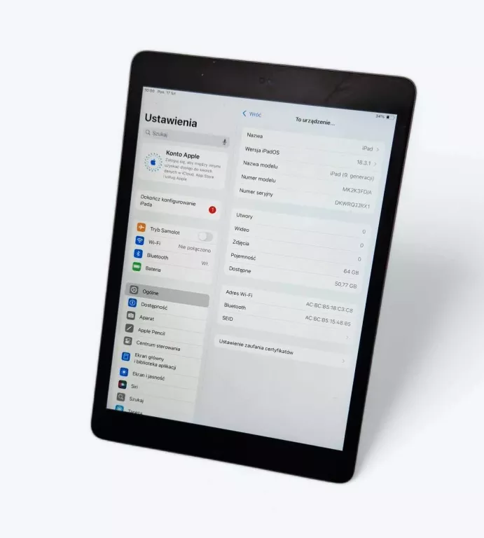 TABLET APPLE IPAD A2602 (9TH) 64GB
