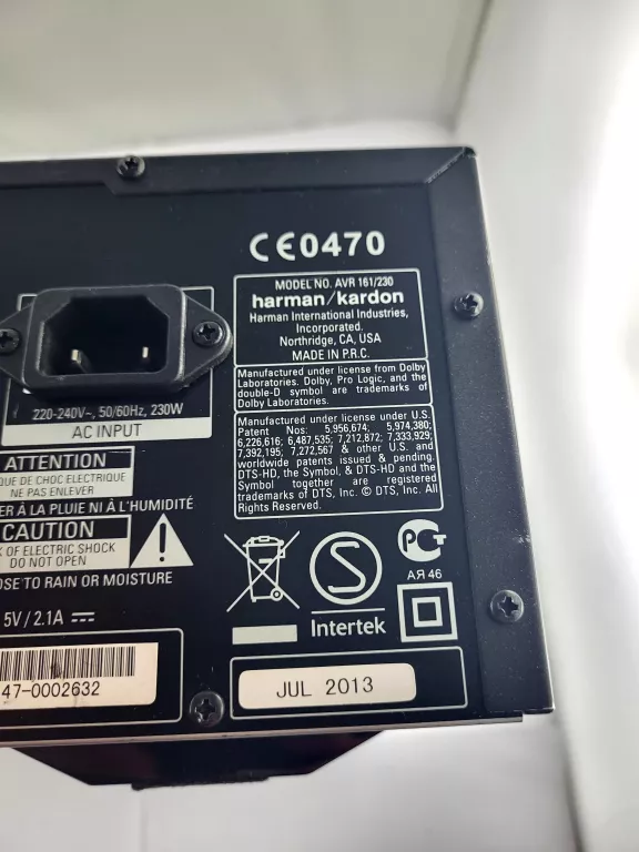 AMPLITUNER HARMAN KARDON AVR 161/230 BEZ PILOTA