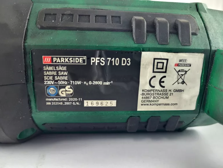 PIŁA SZABLASTA PARKSIDE PFS 710 D3 + WALIZKA+ BRZESZCZOTY