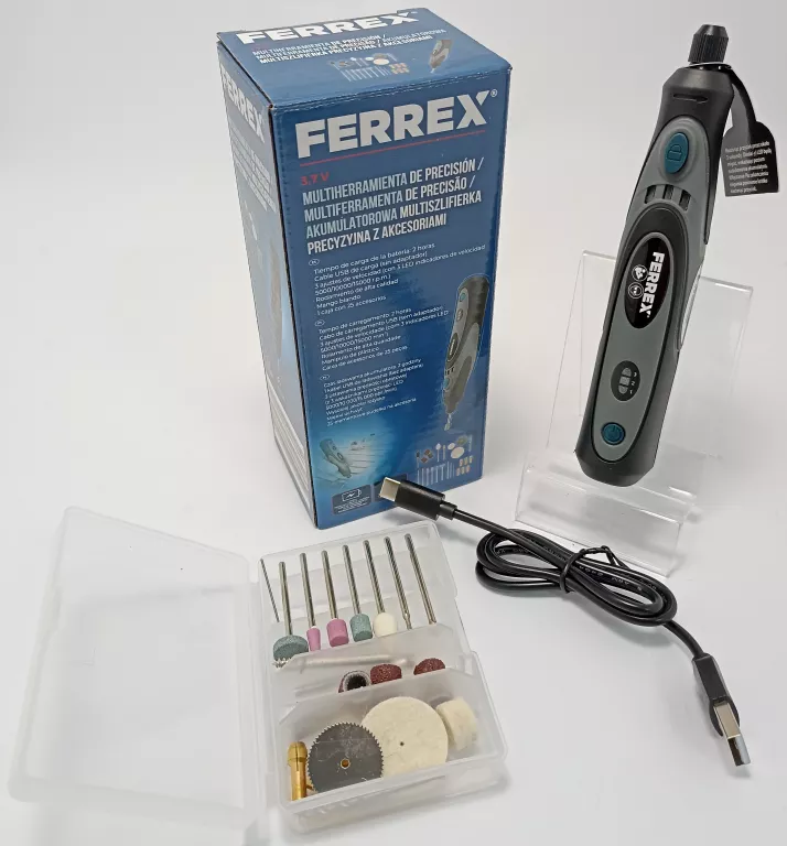 AKUMULATOROWA PRECYZYJNA MULTISZLIFIERKA FERREX Z AKCESORIAMI