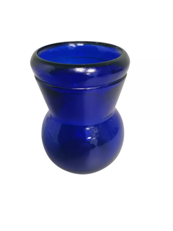 MAŁY SWIECZNIK/WAZONIK KOBALTOWY PRL 8CM