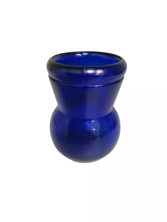 MAŁY SWIECZNIK/WAZONIK KOBALTOWY PRL 8CM