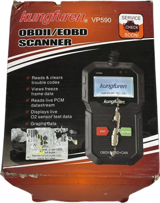 KUNGFUREN VP590 OBD II SKANER DIAGNOSTYCZNY DO AUTA