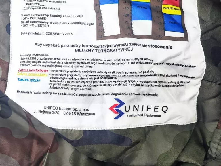 ŚPIWÓR JESIENNY UNIFEQ 729A/MON
