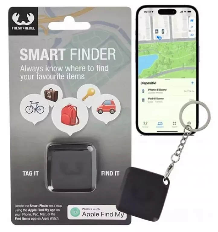 LOKALIZATOR KLUCZY GPS SMART BLUETOOTH FINDER AIRTAG APPLE MY FIND CZARNY