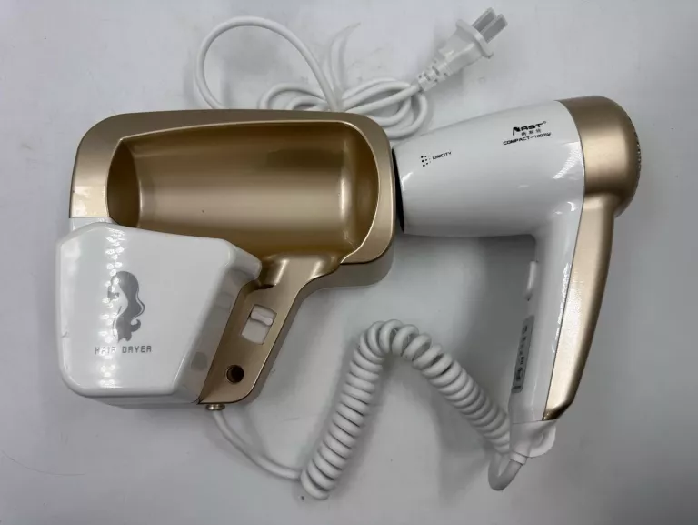 SUSZARKA ŚCIENNA ŁAZIENKOWA DO WŁOSÓW BIAŁO-ZŁOTA 1200W BASENOWA /*OKAZJA*