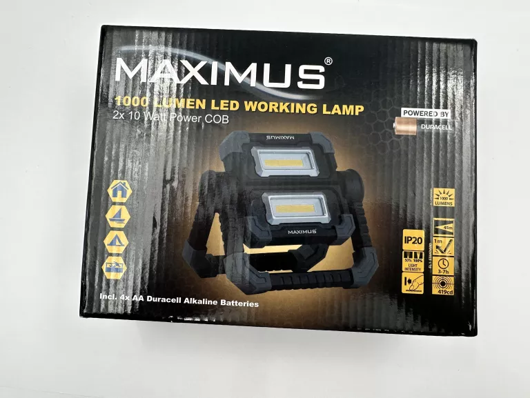 LAMPA MAXIMUS 1000 LUMEN LED WORKING LAMP ZAPLOMBOWANA