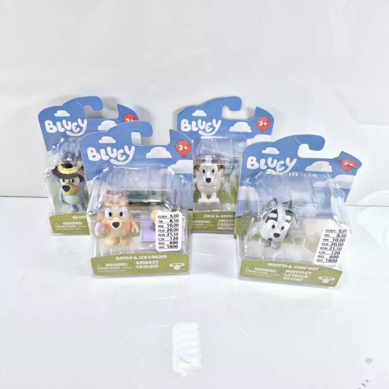 FIGURKA BLUEY BLUEY & XYLOPHONE/BINGO & DUNNY