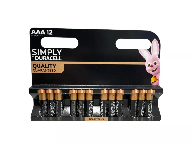 BATERIE ALKALICZNE SIMPLY DURACELL AAA (R03) 12 SZT