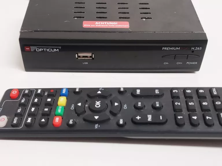 DEKODER OPTICUM PREMIUM BOX H.265 DVB-T2/HEVC/H.265 PILOT PUDEŁKO