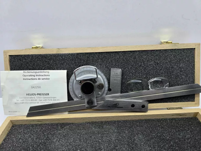 UNIWERSALNY KĄTOMIERZ Z LUPĄ 300MM HELIOS PREISSER