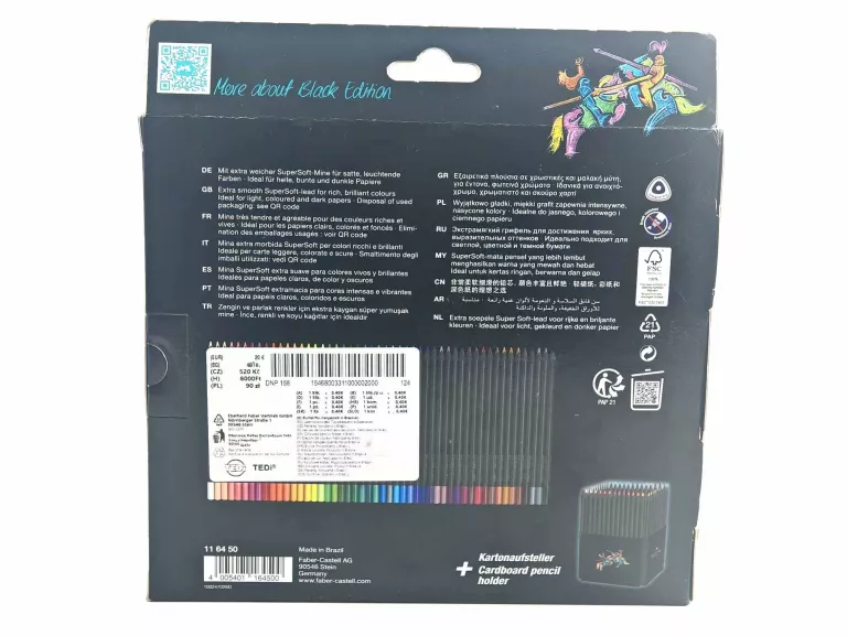 KREDKI FABER-CASTELL BLACK EDITION  50SZT SUPER SOFT