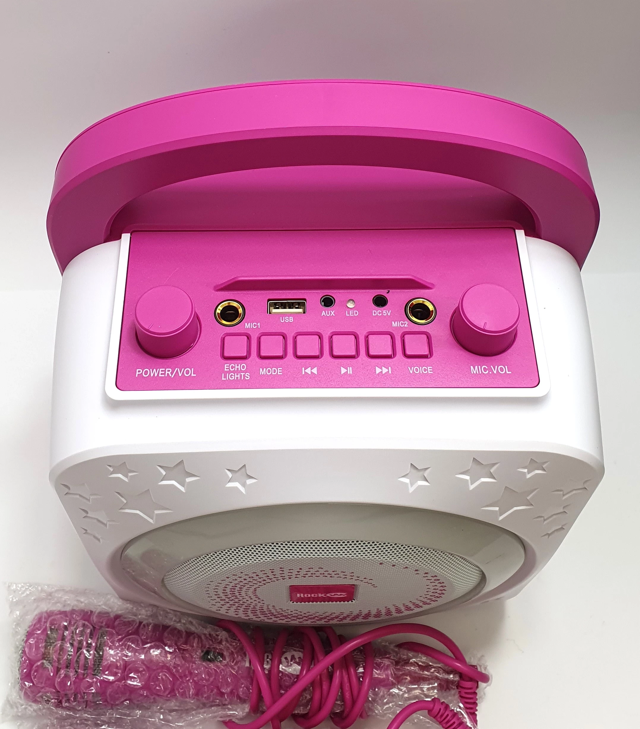 rockjam-rjps150-bk-urzadzenie-do-karaoke-bluetooth-bialo-rozowy-stan-11323-2