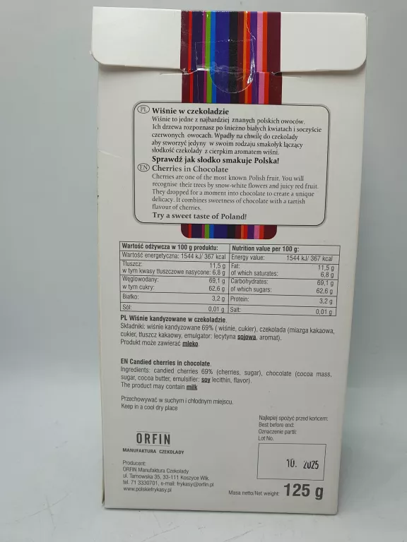 WIŚNIE W CZEKOLADZIE 125G POLSKIE FRYKASY