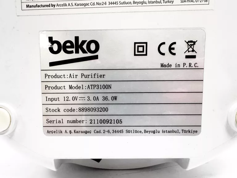 OCZYSZCZACZ POWIETRZA BEKO ATP3100N PUDEŁKO