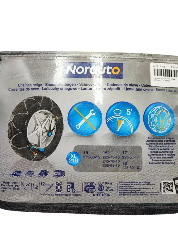 ŁAŃCUCHY NA KOŁA NORAUTO 210 2SZT.