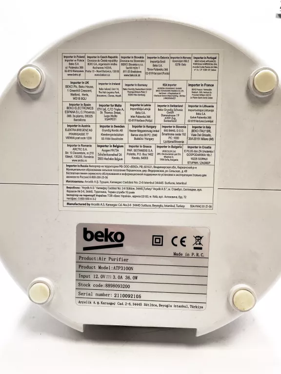 OCZYSZCZACZ POWIETRZA BEKO ATP3100N PUDEŁKO