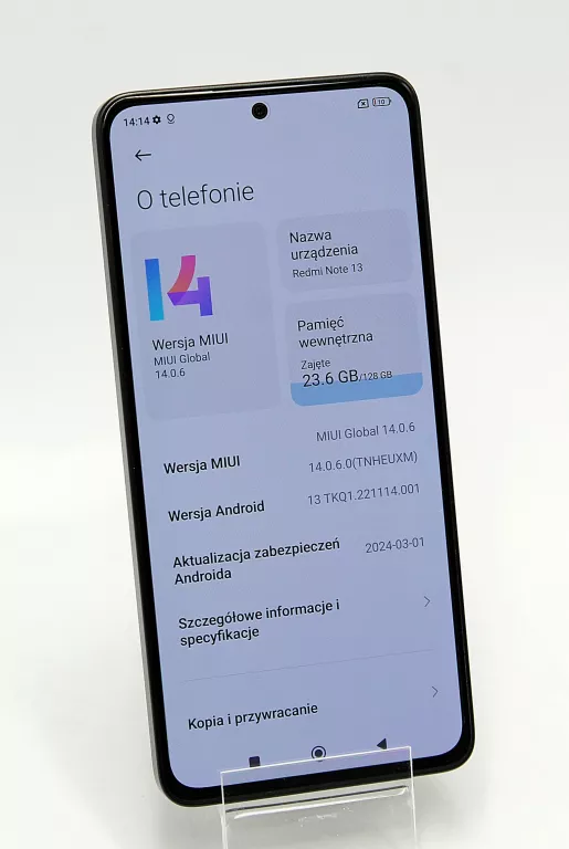 TELEFON XIAOMI REDMI NOTE 13 (23124RA7EO) 6+128GB BLACK