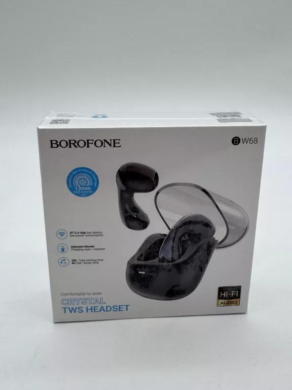 SŁUCHAWKI BLUETOOTH BOROFONE TWS BW68 EXTREME CZARNE