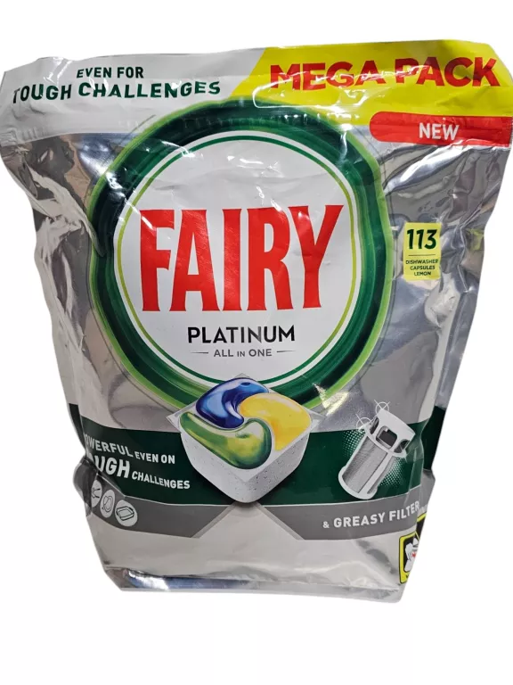 FAIRY PLATINUM YELLOW LEMON 113 SZT KAPSUŁKI TABLETKI DO ZMYWARKI