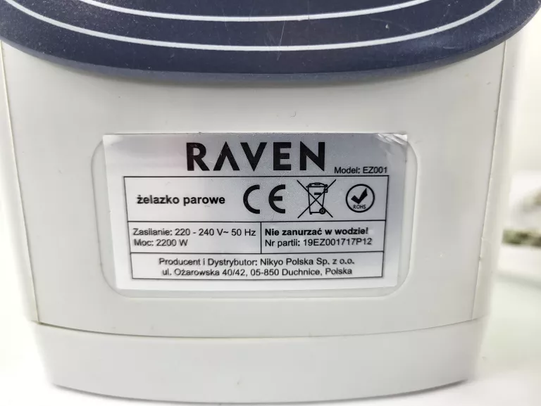 ŻELAZKO PAROWE RAVEN EZT001
