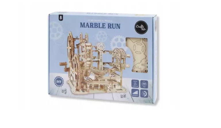 DREWNIANY TOR KULKOWY PUZZLE 3D SUPER ZABAWA PREZENT ZRÓB TO SAM