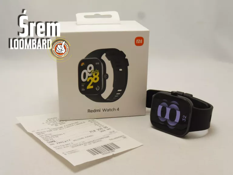 SMARTWATCH XIAOMI REDMI WATCH 4, KPL, GWARANCJA, BDB STAN!