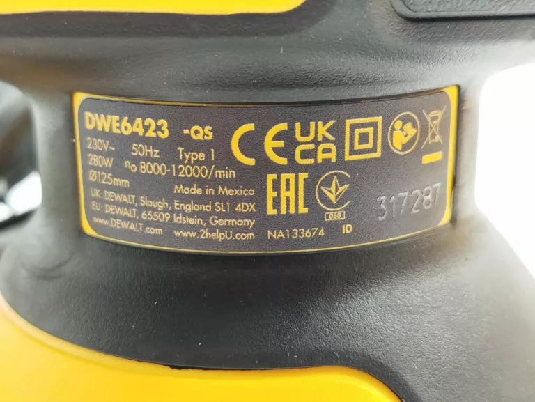 DWE6423 SZLIFIERKA MIMOŚRODOWA DEWALT