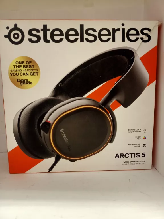 SŁUCHAWKI  NAUSZNE STEELSERIES ARCTIS 5 W PUDEŁKU