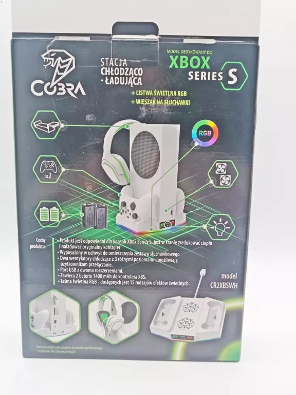 KONSOLA XBOX SERIES S 512GB + SŁCHAWKI+ STACJA DOKUJACA