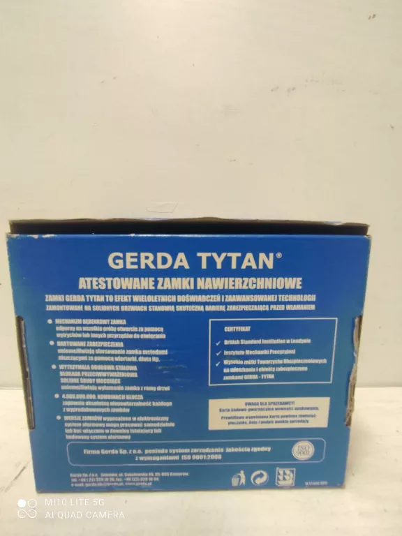 ZAMEK DO DRZWI GERDA TYTAN ZX ATESTOWANY T55
