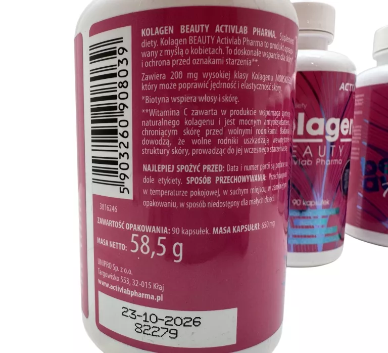 ACTIVLAB KOLAGEN BEAUTY KWAS HIALURONOWY WIT C 90KAPS