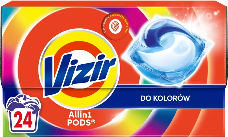 VIZIR ALL-IN-1 PODS KAPSUŁKI DO PRANIA TKANIN KOLOROWYCH 24 SZTUKI