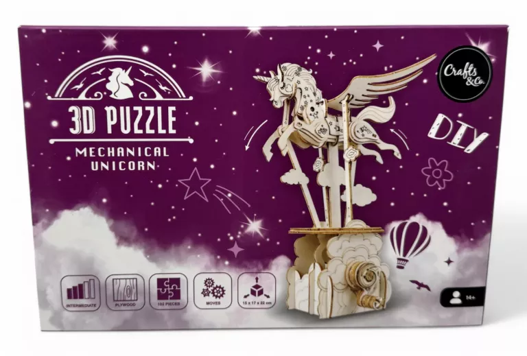 DREWNIANE RUCHOME MECHANICAL PUZZLE 3D DIY