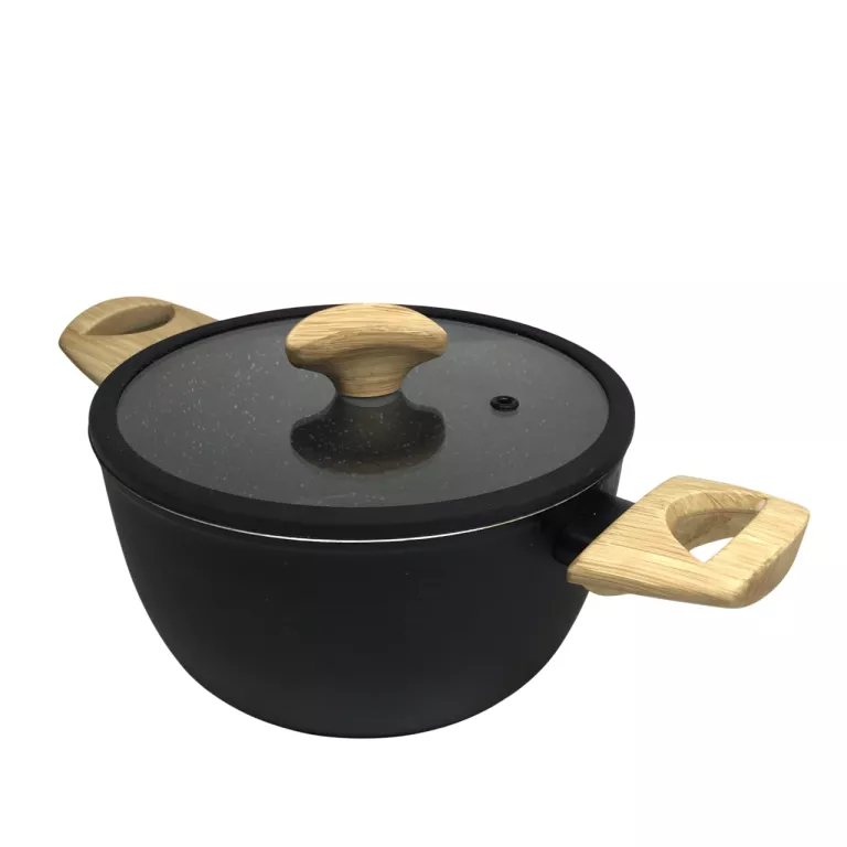KAMIENNY GARNEK IKEA HUSKNUT Z POKRYWKĄ CZARNY 2,7L