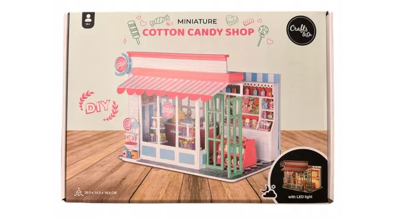 DIY ZRÓB TO SAM COTTON CANDY SHOP MODEL 3D LED
