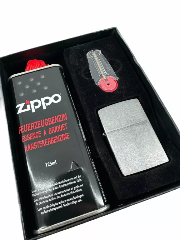 ZAPALNIZKA ZIPPO BRUSHED CHROME PLUS BENZYNA 125ML