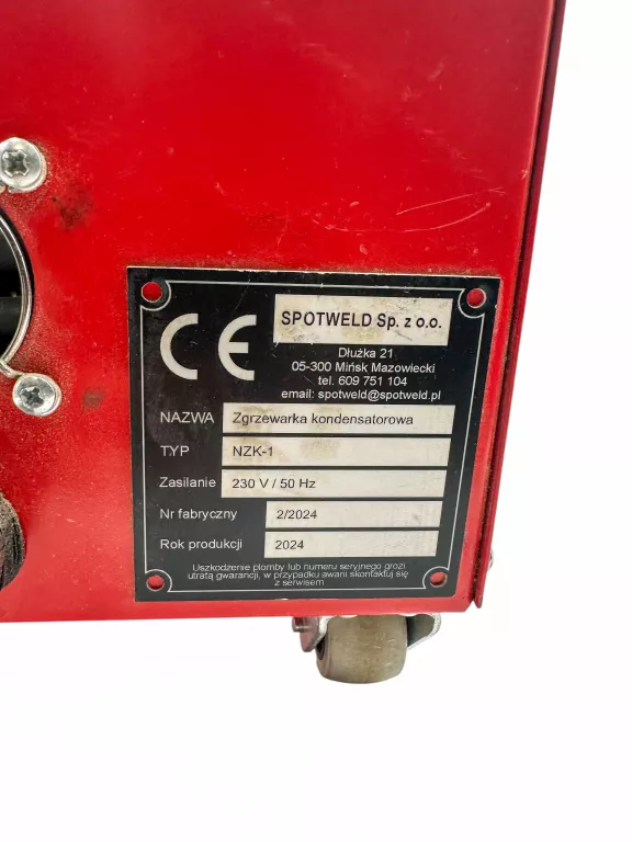 ZGRZEWARKA KONDENSATOROWA NZK-1 SPOT WELD