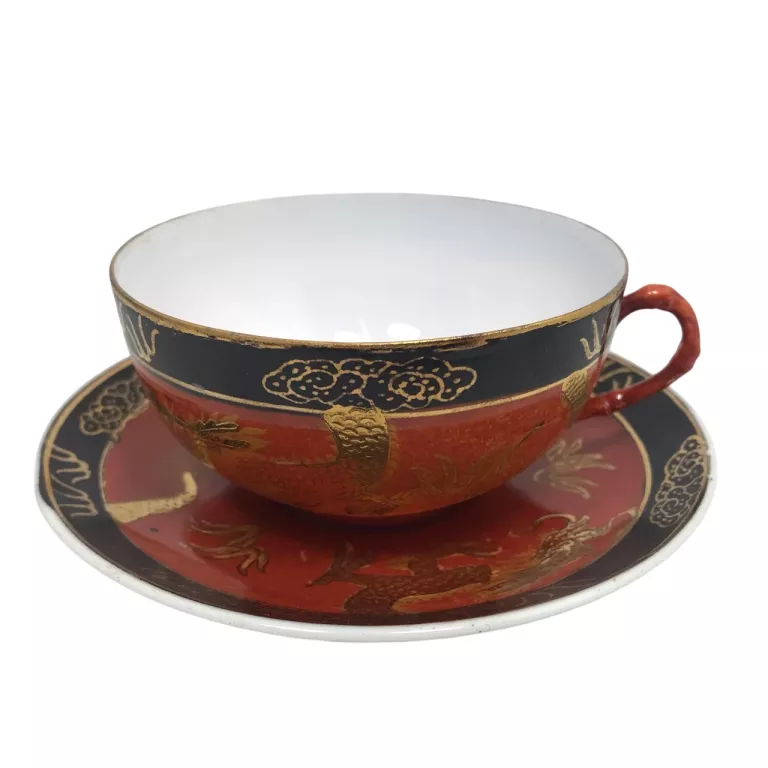 CHIŃSKA PORCELANA FILIŻANKA Z PODSTAWKĄ