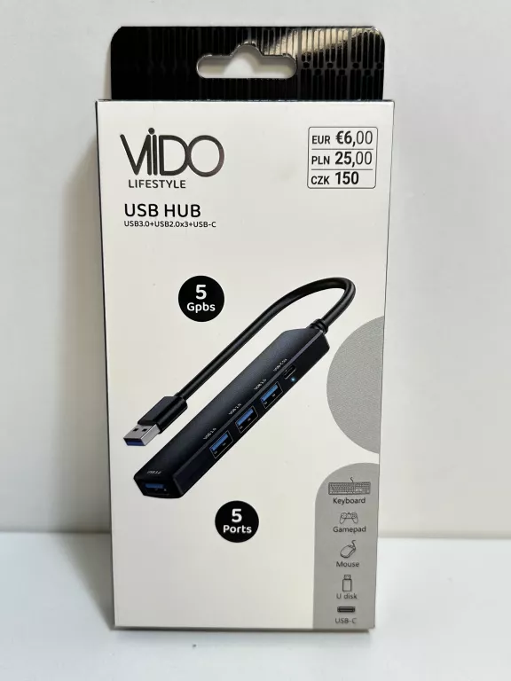 HUB USB VIIDO ST-JL101A - UNIWERSALNY ROZDZIELACZ USB 3.0 Z 4 PORTAMI