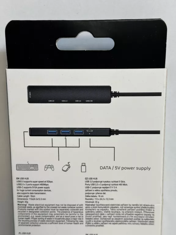 HUB USB VIIDO ST-JL101A - UNIWERSALNY ROZDZIELACZ USB 3.0 Z 4 PORTAMI
