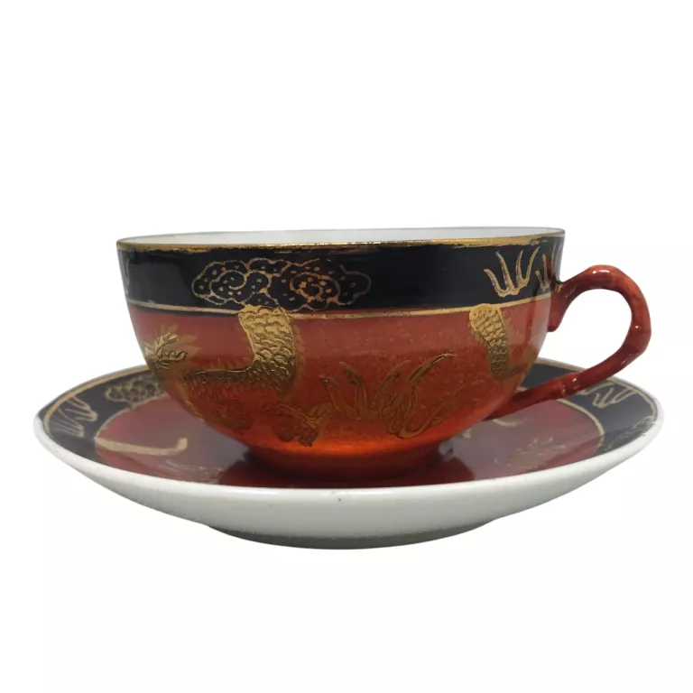 CHIŃSKA PORCELANA FILIŻANKA Z PODSTAWKĄ