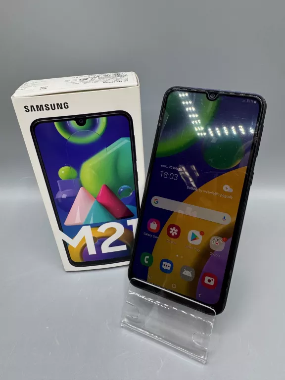 TELEFON SAMSUNG GALAXY M21 64/4GB PUDEŁKO BDB STAN!