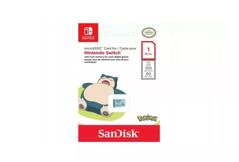 SANDISK 1TB POKEMON RELAXO KARTA MICROSD DO NINTENDO SWITCH