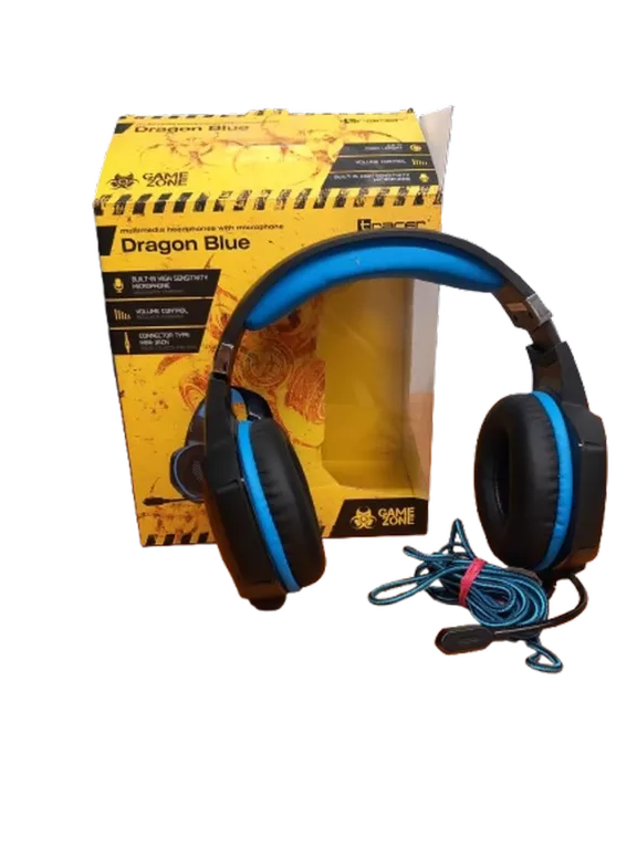 SŁUCHAWKI Z MIKROFONEM TRACER GAMEZONE DRAGON BLUE LED